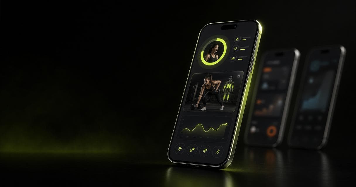 Branded coaching app on a smartphone in lime-green and black, ahead of competing apps — illustrating the best Trainerize alternatives in 2026